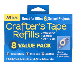 AdTech Glue Runner Permanent Crafters Tape Refills for Crafting, 8pk