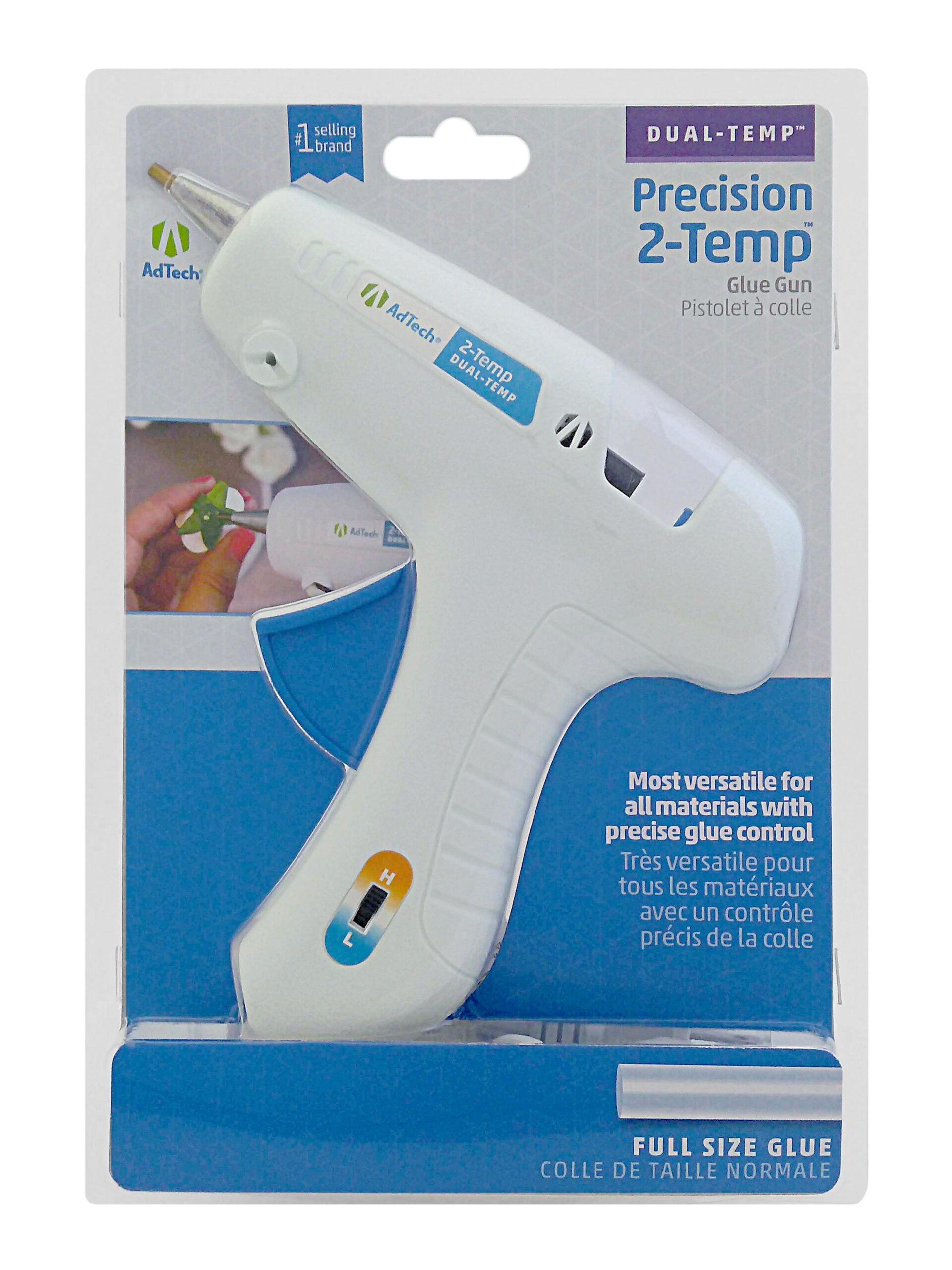 AdTech High Temp Combo Kit Mini Hot Glue Gun with Sticks, White New